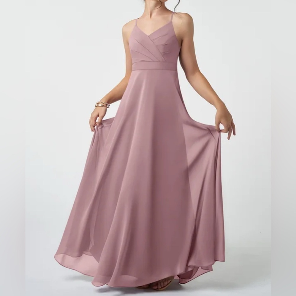 Azazie Elegant Pink Sleeveless Dress